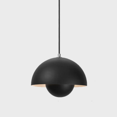 Nordic Metal Pendant Light with Dome Shade and Adjustable Hanging Wire
