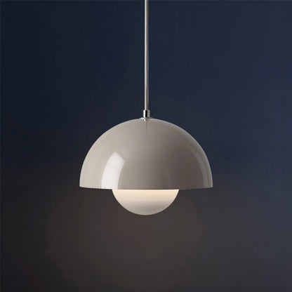 Nordic Metal Pendant Light with Dome Shade and Adjustable Hanging Wire