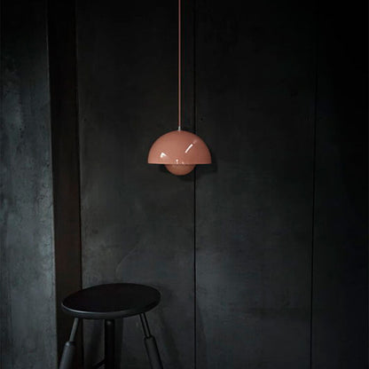 Nordic Metal Pendant Light with Dome Shade and Adjustable Hanging Wire