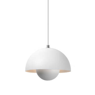 Nordic Metal Pendant Light with Dome Shade and Adjustable Hanging Wire