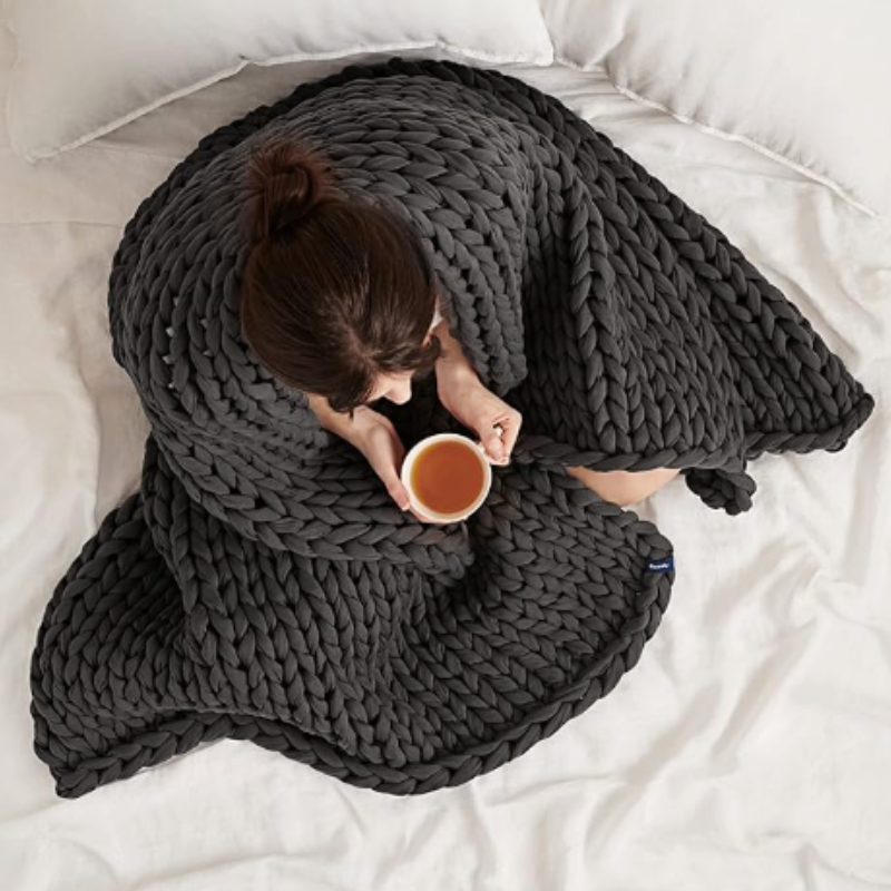 Organic Cotton Weighted Blanket for Year-Round Comfort and Breathable Use