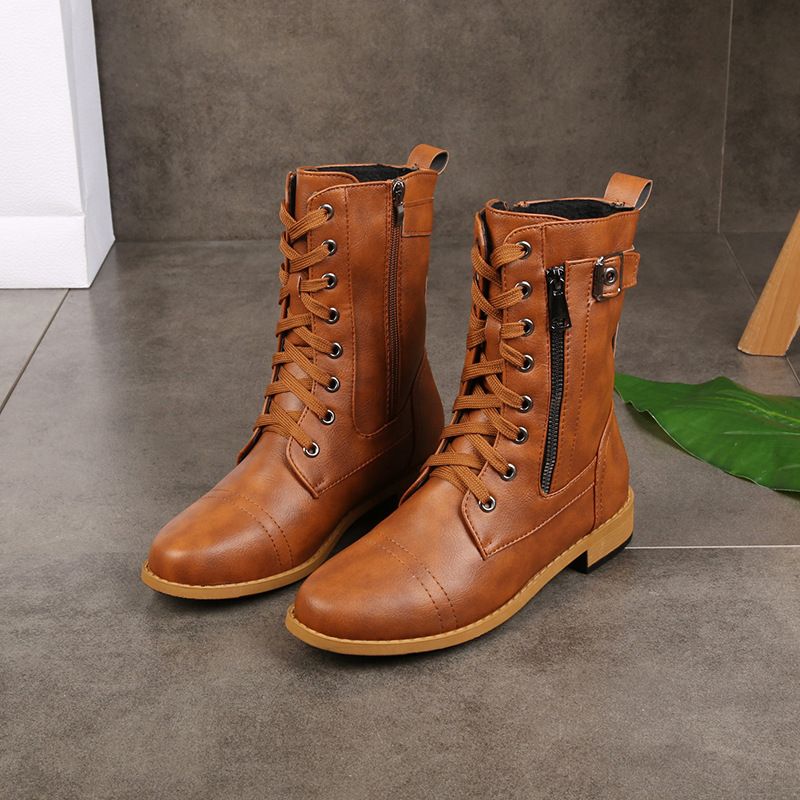 Orthopedic Ankle Boots with Cushioned Insole, Arch Support and Side Zipper