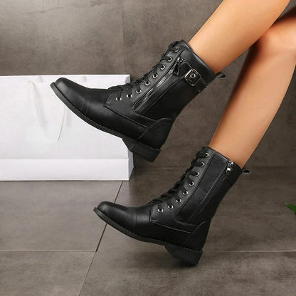 Orthopedic Ankle Boots with Cushioned Insole, Arch Support and Side Zipper