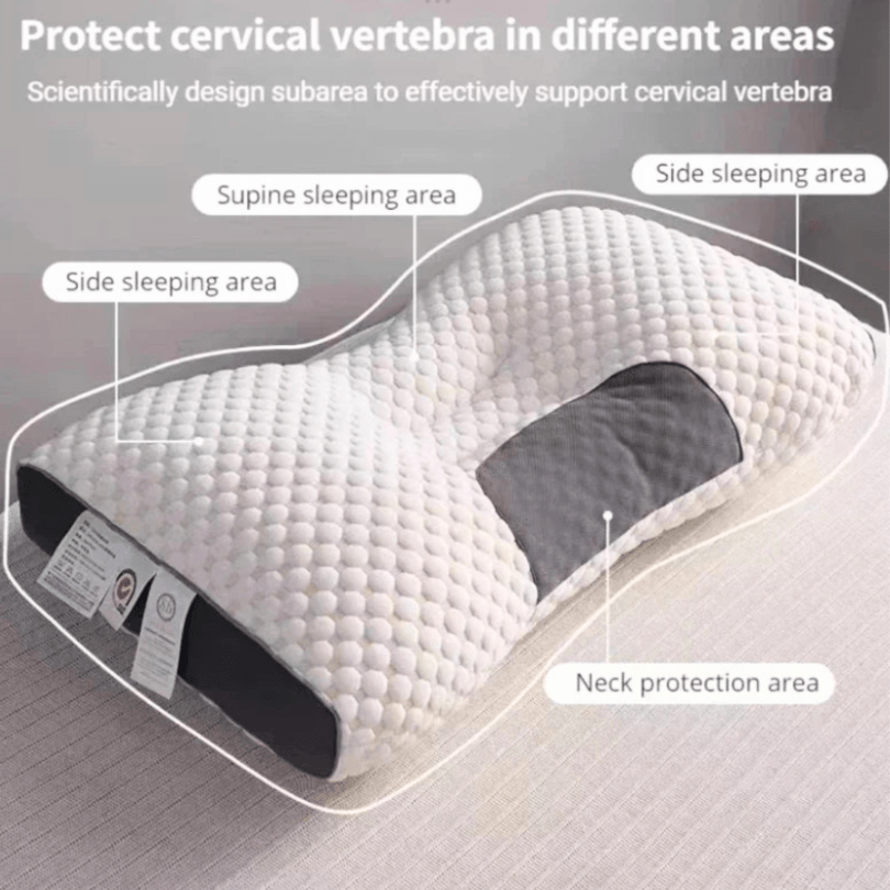 Orthopedic Pillow with Ergonomic Head and Neck Support
