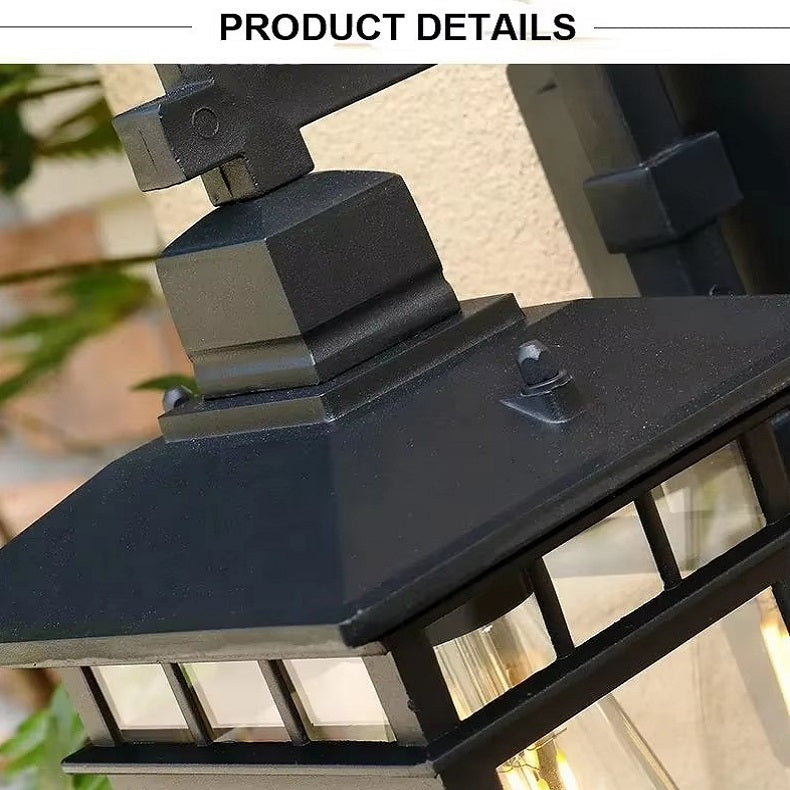 Outdoor Aluminium Lantern Wall Light with E27 Bulb Base