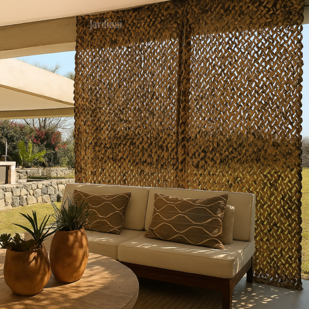 Outdoor Camouflage Netting with 3D Leaf Design and Reinforced Grommets