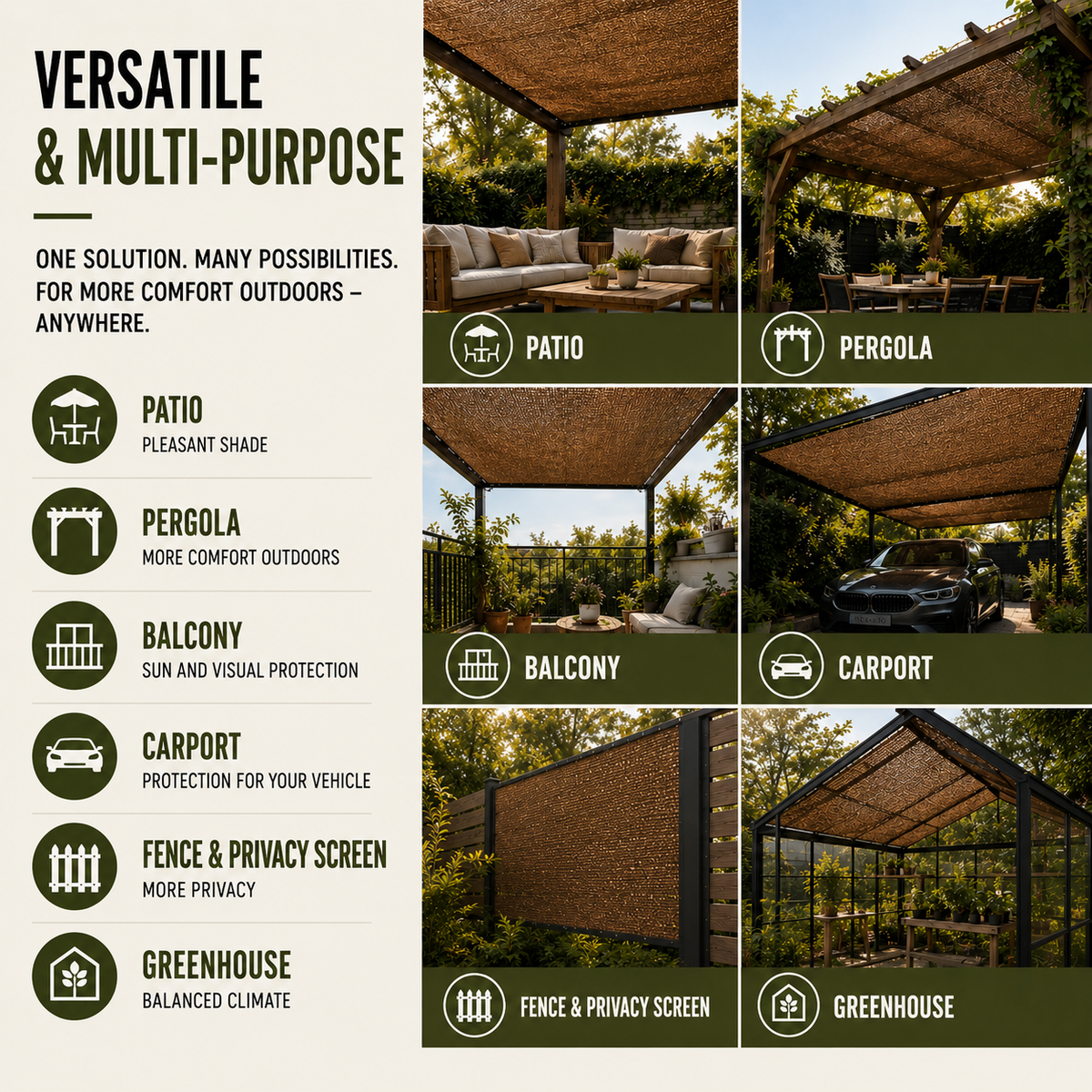 Outdoor Shade Canopy with Breathable Nylon and Reinforced Corners