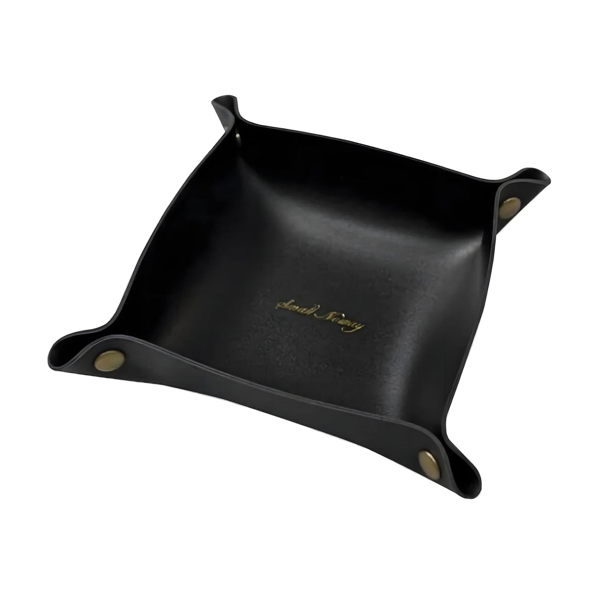 PU Leather Valet Tray with Snap Buttons for Keys and Jewellery