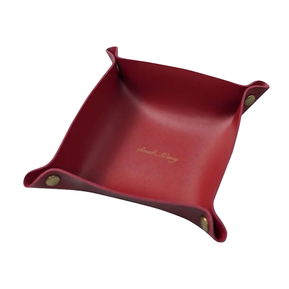 PU Leather Valet Tray with Snap Buttons for Keys and Jewellery