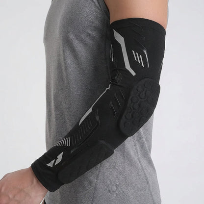 Padded Compression Elbow Sleeve with Polyester and Spandex