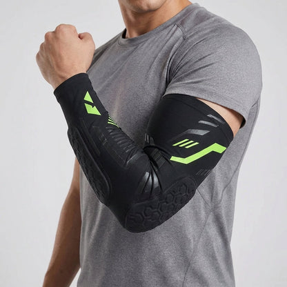 Padded Compression Elbow Sleeve with Polyester and Spandex