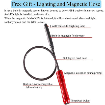 Personal GPS Tracker Detector with Long Battery Life and Detection Tube