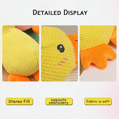 Plush Duck Dog Toy with Quacking Sound for Chewing and Tug-of-War