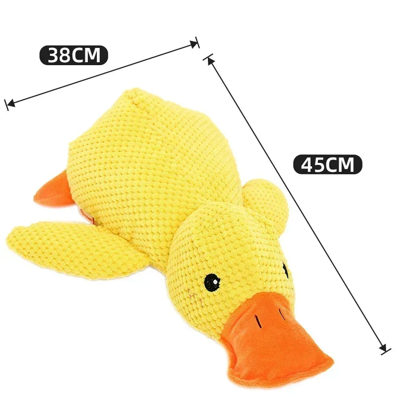 Plush Duck Dog Toy with Realistic Quack Sound and Soft Polyester Fabric
