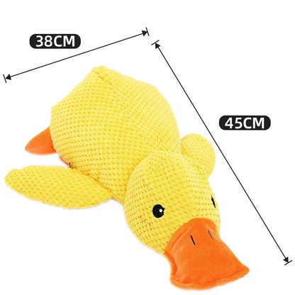 Plush Duck Dog Toy with Realistic Quack Sound and Soft Polyester Fabric