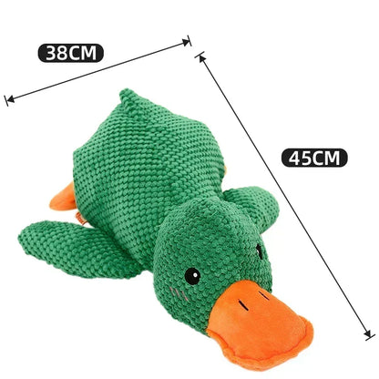 Plush Duck Dog Toy with Realistic Quack Sound and Soft Polyester Fabric
