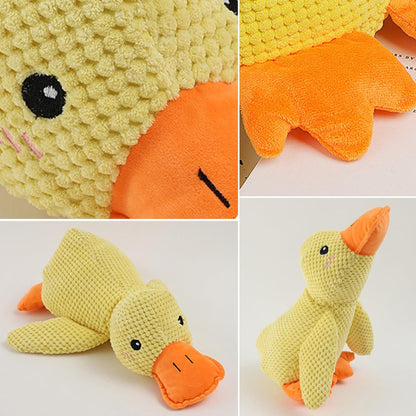 Plush Duck Dog Toy with Realistic Quack Sound and Soft Polyester Fabric