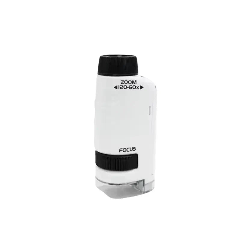 Pocket Microscope for Kids with 60–120x Magnification and LED Light