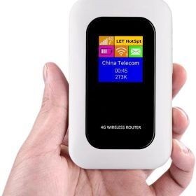 Portable 5G SIM WiFi Router with Battery for Travel and Home