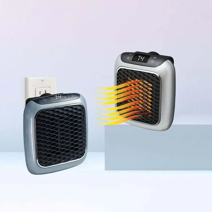 Portable 800W Space Heater with Timer and Tip-Over Protection
