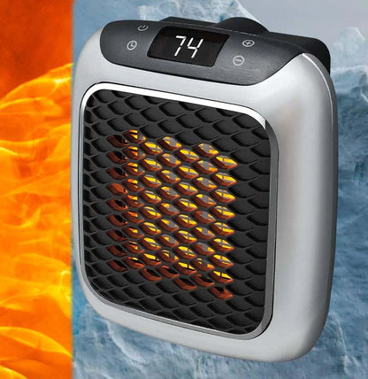Portable 800W Space Heater with Timer and Tip-Over Protection