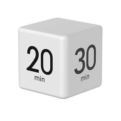 Portable Digital Cube Timer with Gravity Flip Countdown and Adjustable Alarm