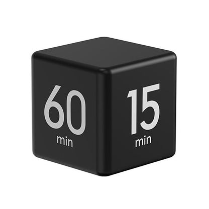 Portable Digital Cube Timer with Gravity Flip Countdown and Adjustable Alarm