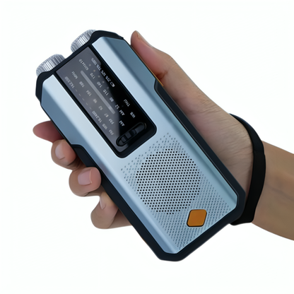 Portable Emergency Hand Crank Radio with Solar Charging LED Flashlight