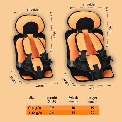 Portable Foldable Child Car Booster Seat with 5-Point Harness