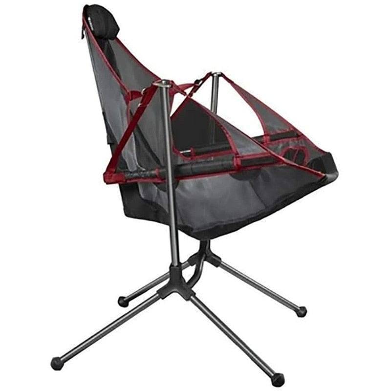 Portable Folding Outdoor Rocking Chair with Pillow