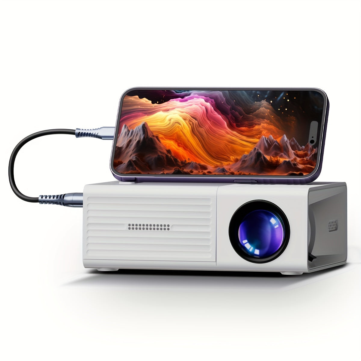 Portable Mini Projector 3000 Lumens with USB and HDMI