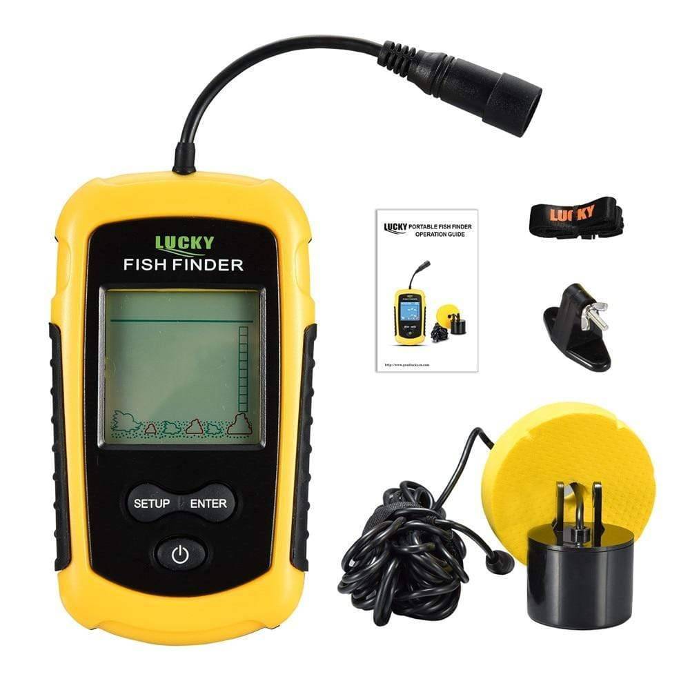 Portable Sonar Fish Finder with 2-Inch LCD, Backlight and 100m Depth Capability