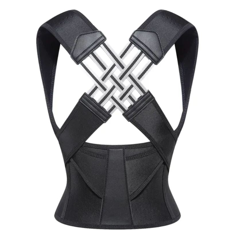 Posture Support Belt with Double-Cross Straps for Back and Shoulders