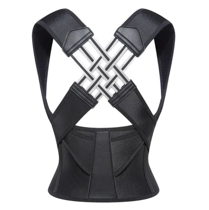 Posture Support Belt with Double-Cross Straps for Back and Shoulders