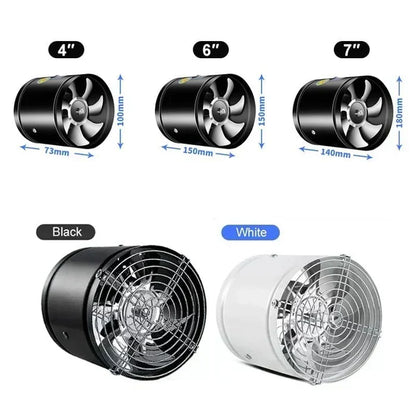 Powerful Ventilation Extraction Fan with Quiet Operation and Metal Housing