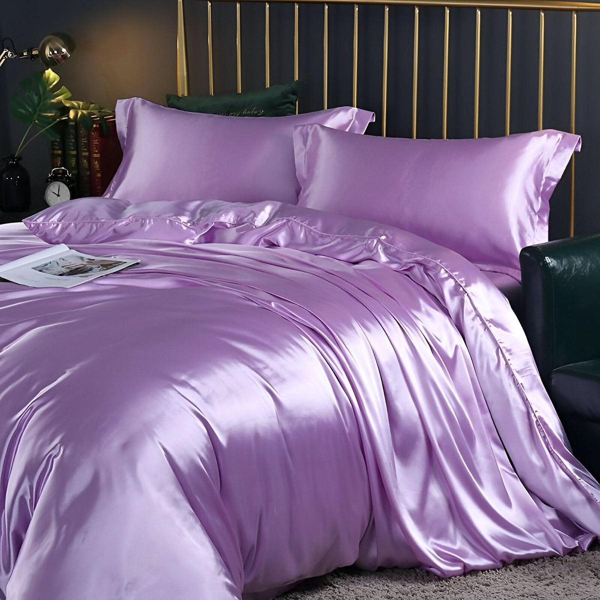 Premium Mulberry Silk Bedding Set with Soft Breathable Comfort