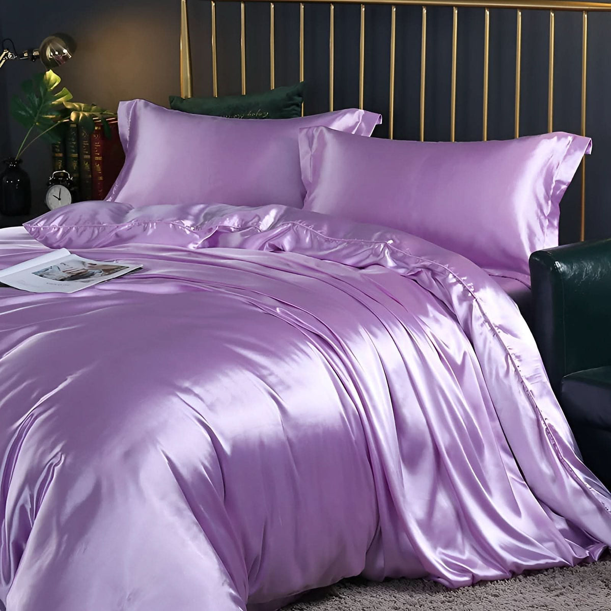 Premium Mulberry Silk Bedding Set with Soft Breathable Comfort
