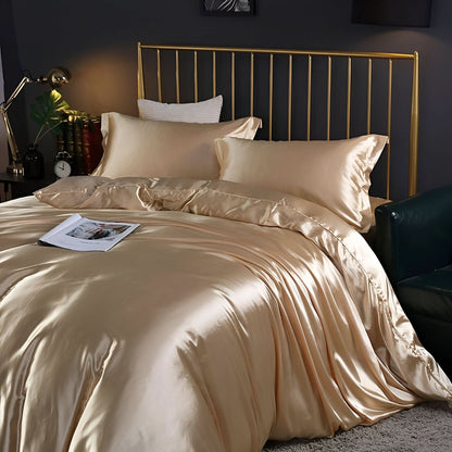 Premium Mulberry Silk Bedding Set with Soft Breathable Comfort