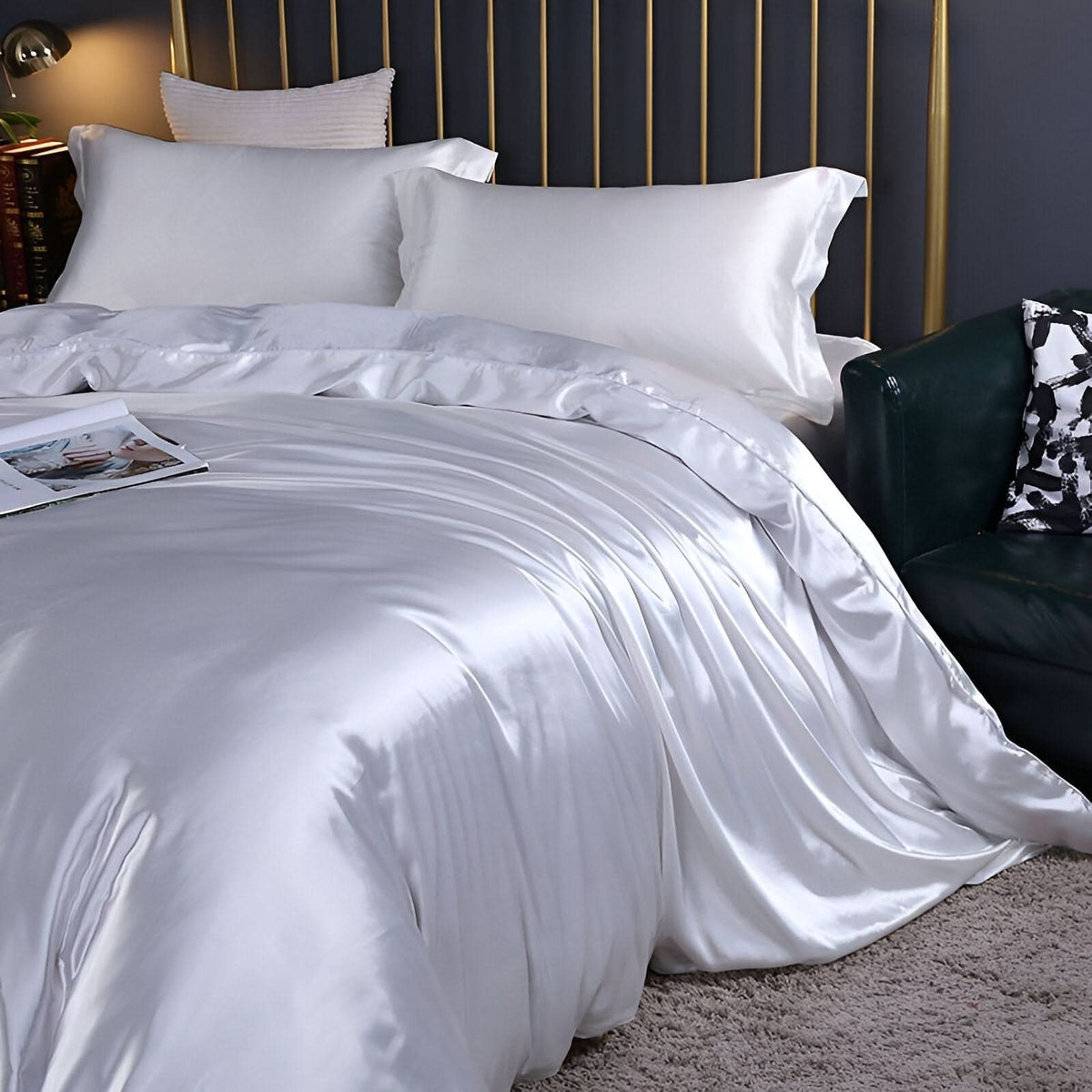 Premium Mulberry Silk Bedding Set with Soft Breathable Comfort