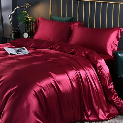 Premium Mulberry Silk Bedding Set with Soft Breathable Comfort