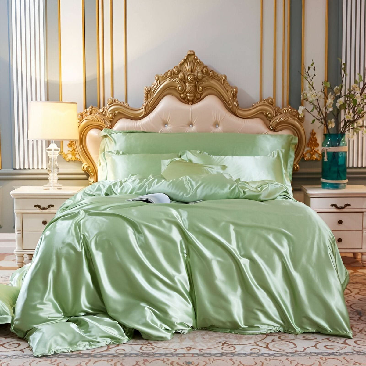 Premium Mulberry Silk Bedding Set with Soft Breathable Comfort