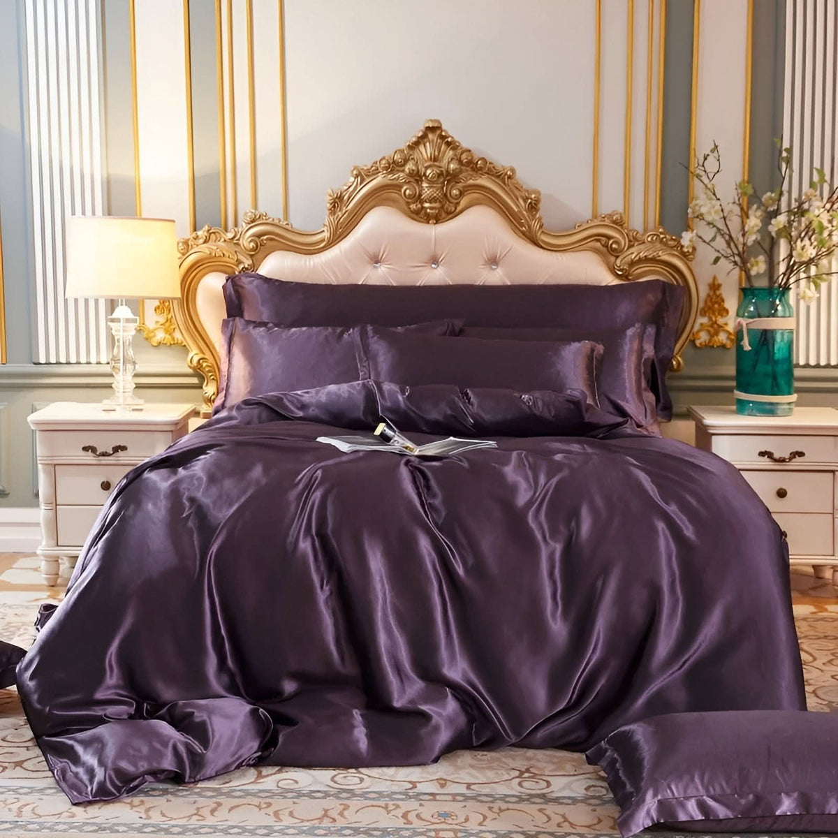 Premium Mulberry Silk Bedding Set with Soft Breathable Comfort