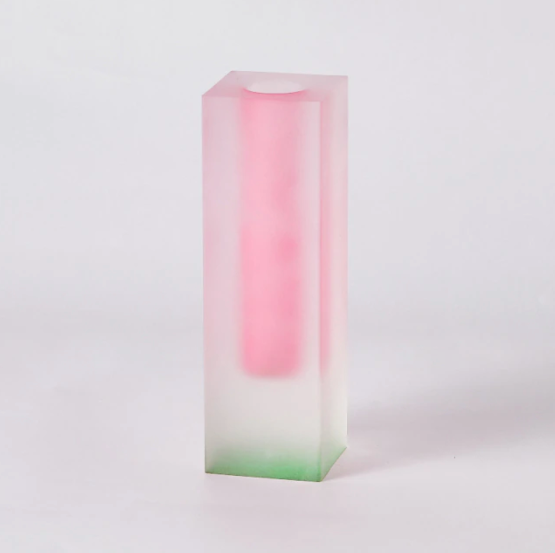Prism Acrylic Vase and Desk Organiser with Geometric Design and Rainbow Light Effect