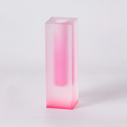 Prism Acrylic Vase and Desk Organiser with Geometric Design and Rainbow Light Effect