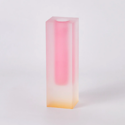 Prism Acrylic Vase and Desk Organiser with Geometric Design and Rainbow Light Effect