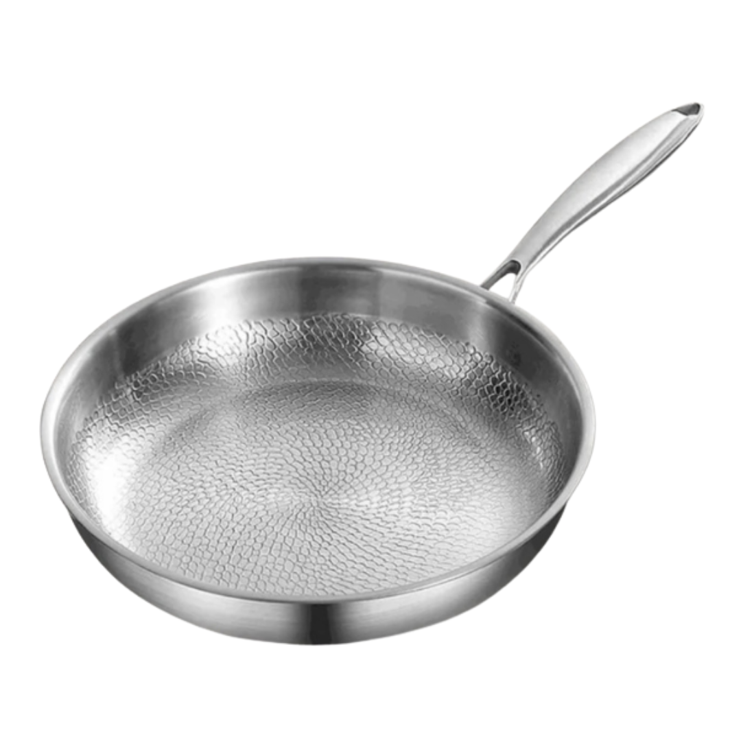 Pure Titanium Induction Frying Pan with Hammered Surface