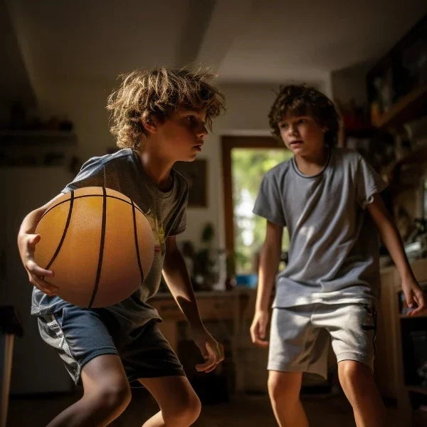 Quiet Indoor Basketball with Soft Bounce and Noise Reducing Design