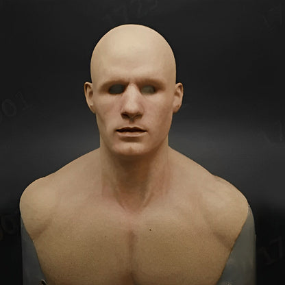 Realistic Old Man Latex Mask with Movable Mouth for Halloween Cosplay