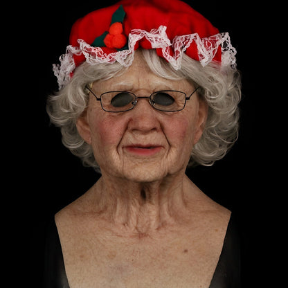Realistic Old Man Latex Mask with Movable Mouth for Halloween Cosplay