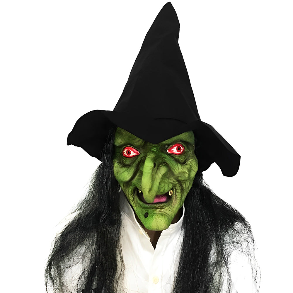 Realistic Old Man Latex Mask with Movable Mouth for Halloween Cosplay